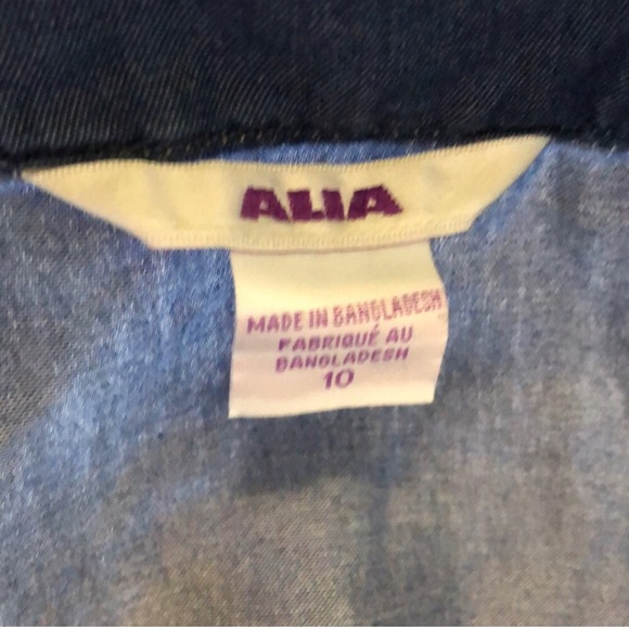 Alia Denim-Look Blue Utility Jacket, Size 10, NWT - Picture 8 of 10